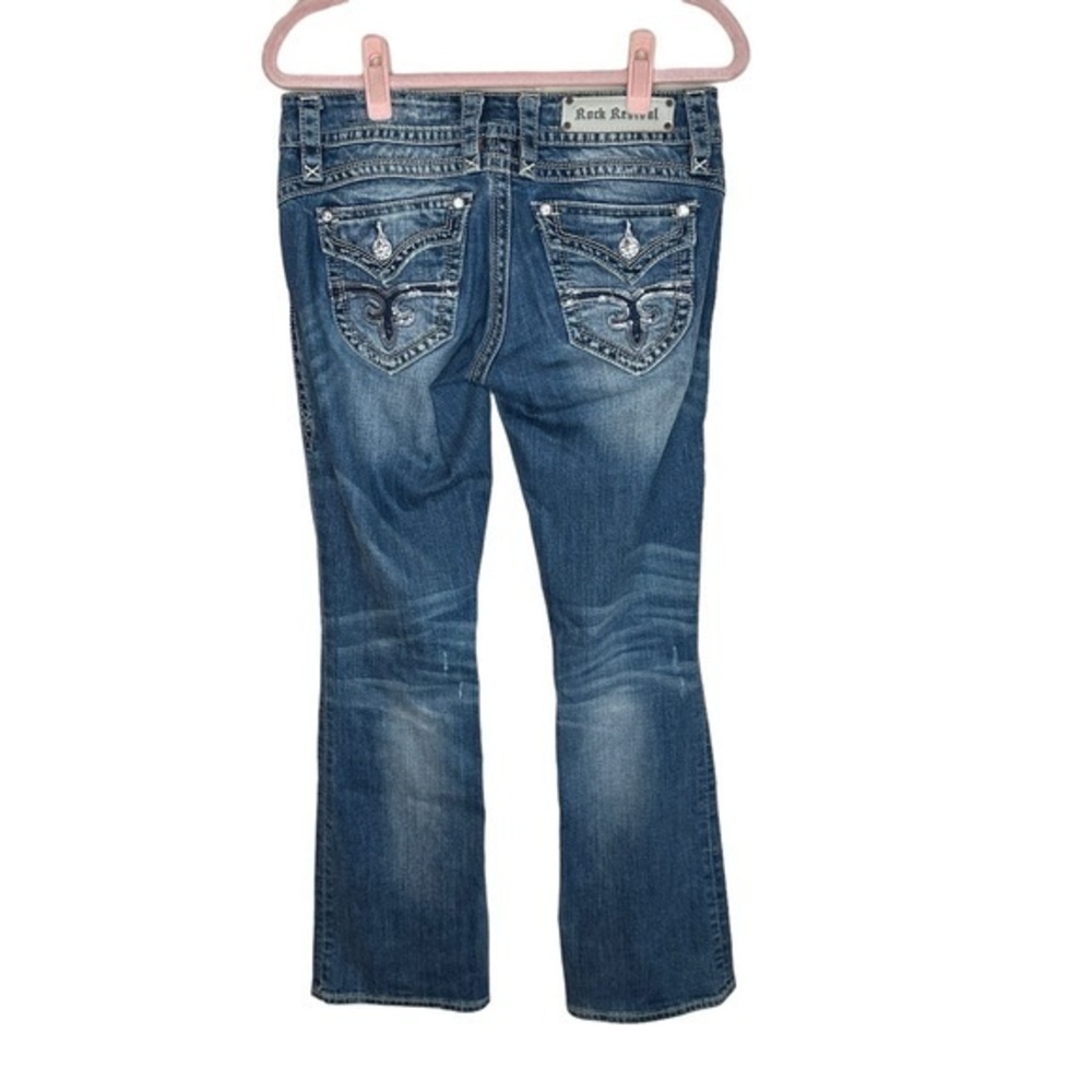 Rock Revival Women's Gwen Easy Boot Jeans Blue Size 27x31 sequins